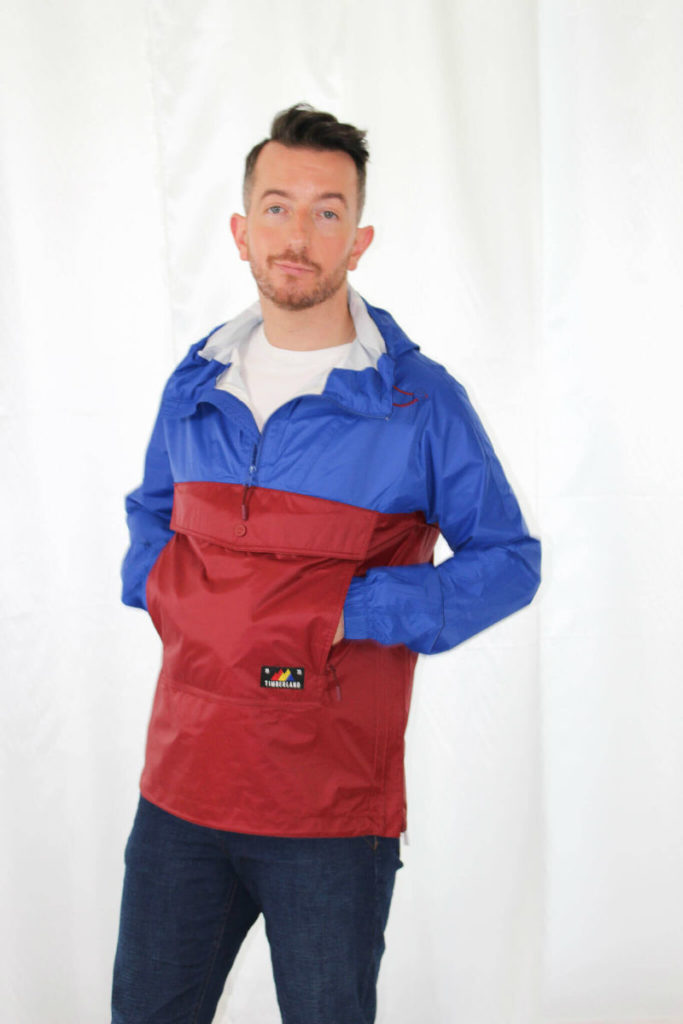 Timberland Blue and Red Half Zip Jacket